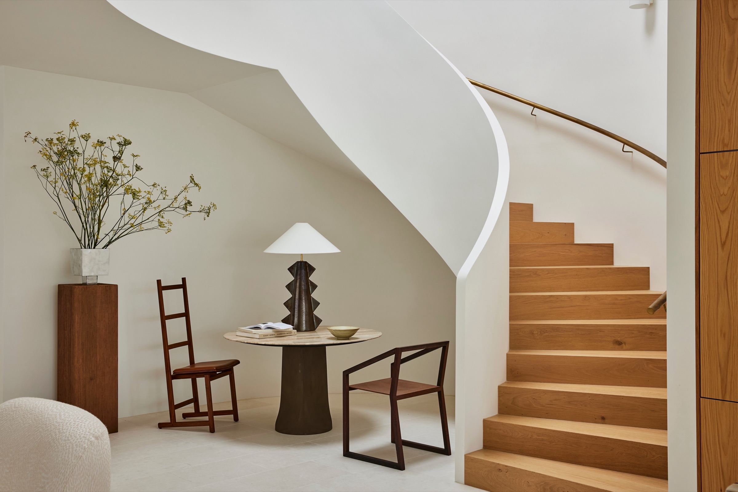 Curved staircase with timber treads, Collaroy